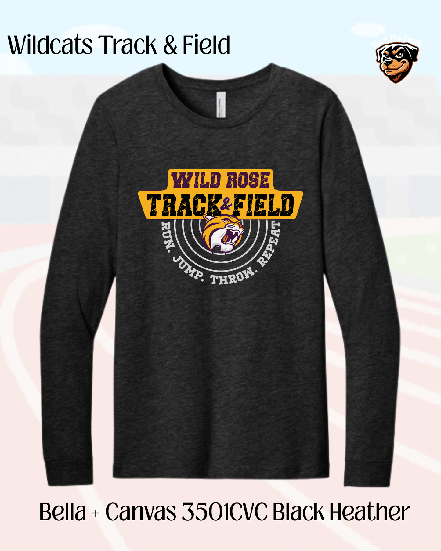 WR Run. Jump. Throw. Repeat. Cotton Long Sleeve