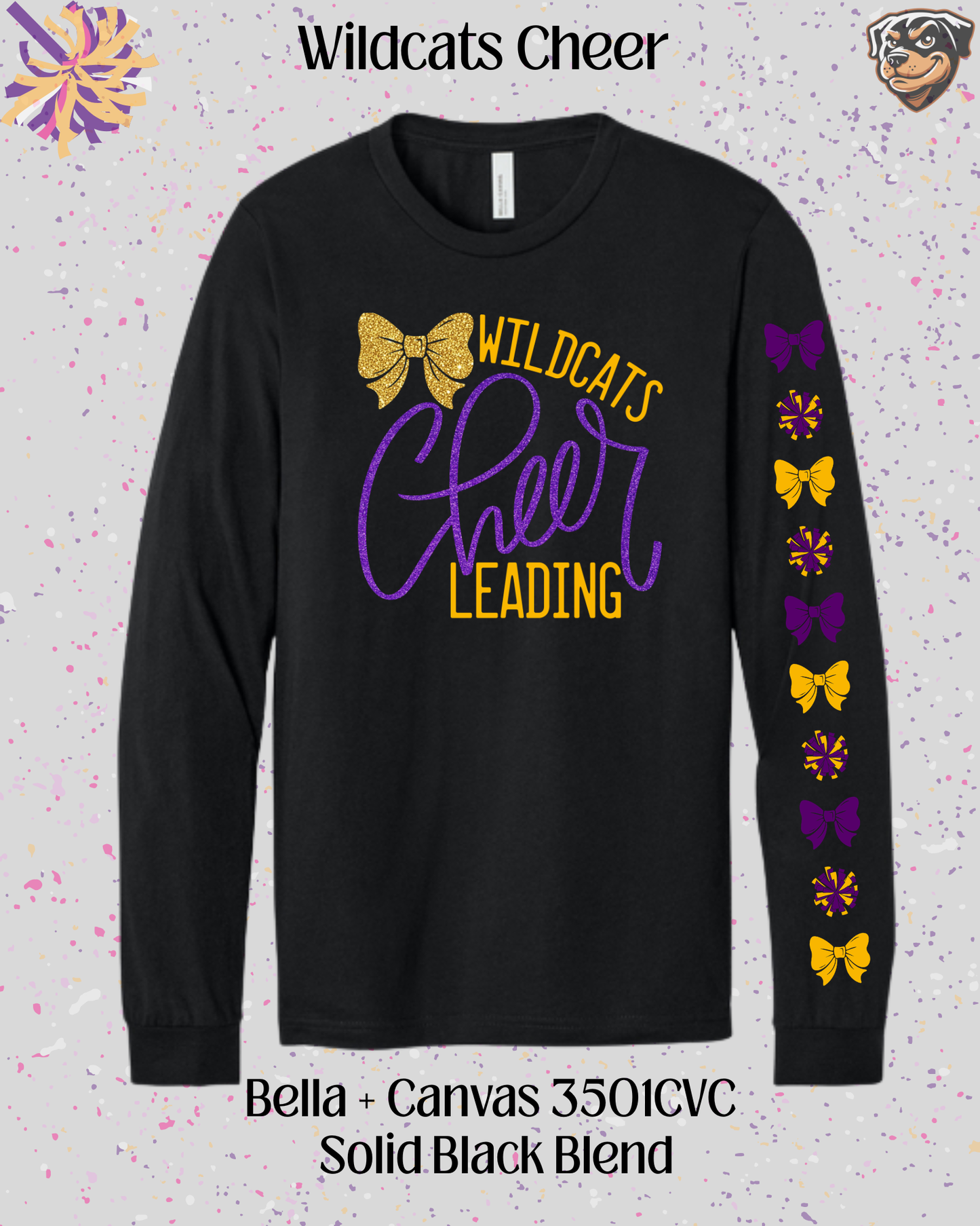 Wildcats Cheerleading Adult Long Sleeve