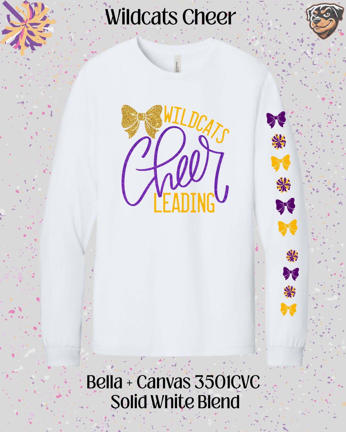 Wildcats Cheerleading Adult Long Sleeve