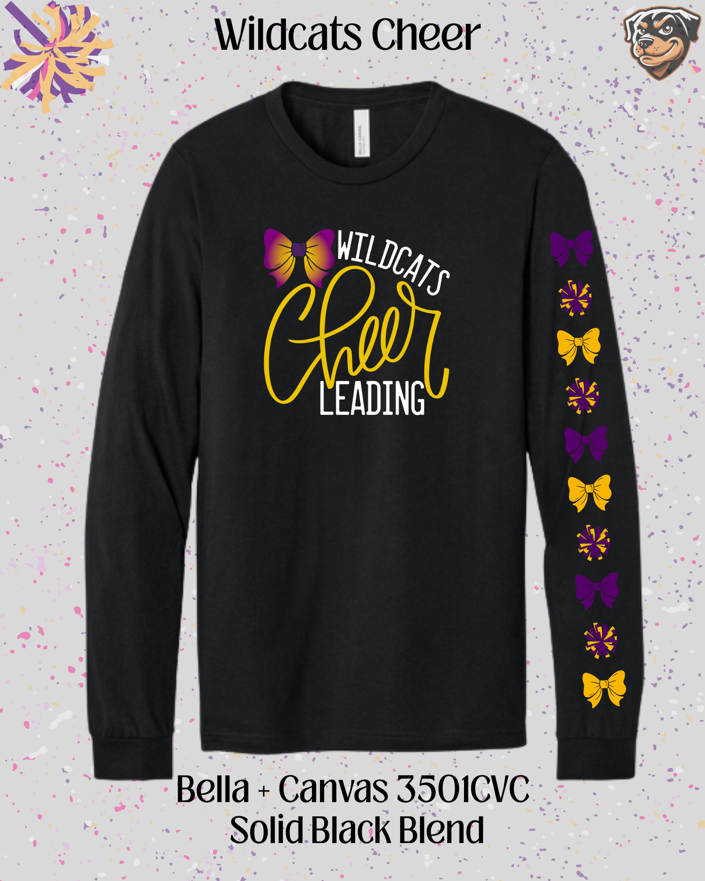 Wildcats Cheerleading Adult Long Sleeve