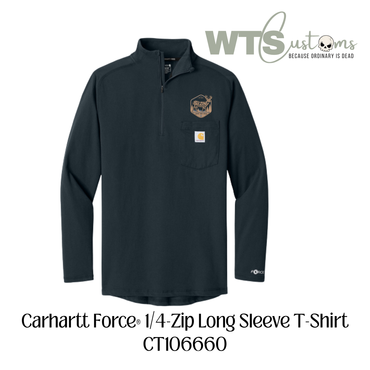 Blu Zone Carhartt 1/4 Zip Long Sleeve