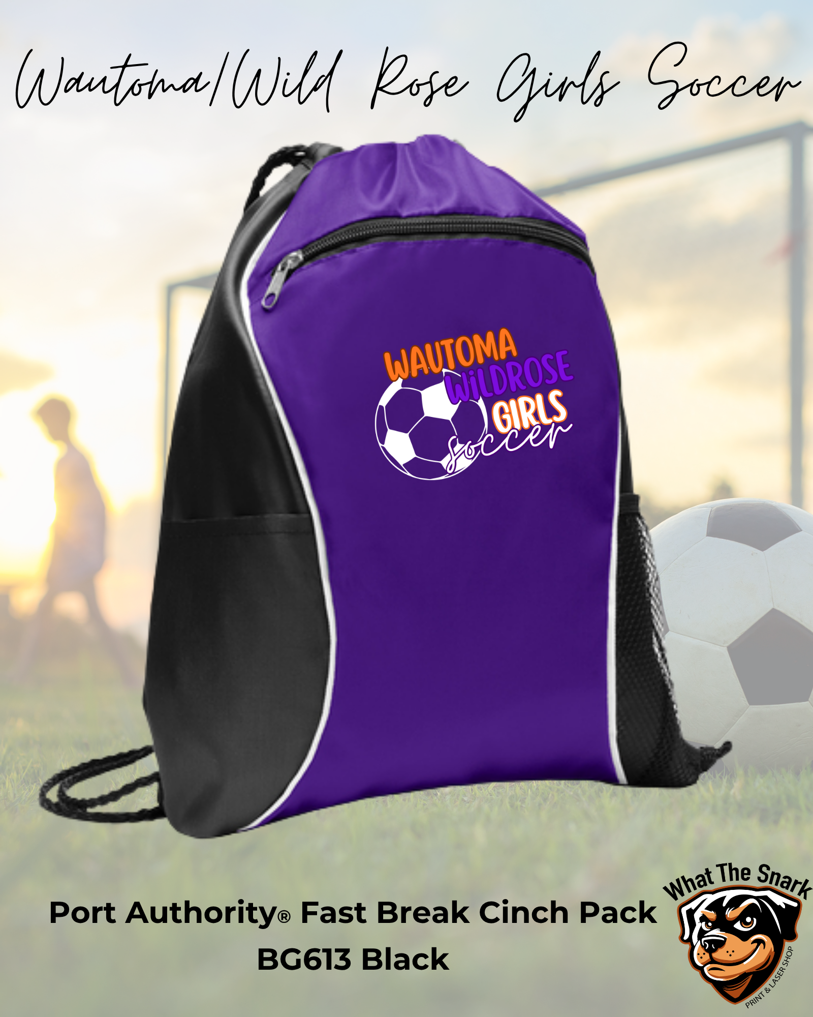 WWR Girls Soccer Cinch Bag