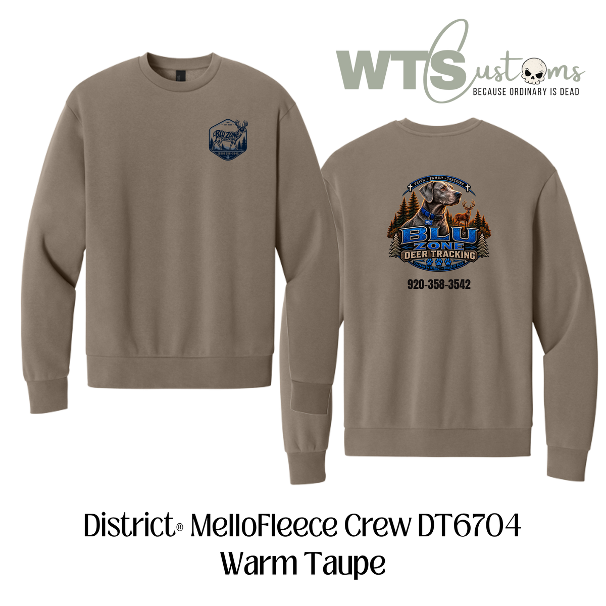 Blu Zone MelloFleece Crew Neck Sweatshirt
