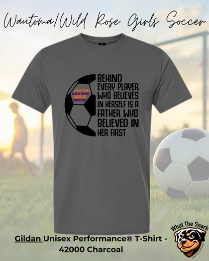 WWR Girls Soccer Dad Inspirational Performance Tshirt