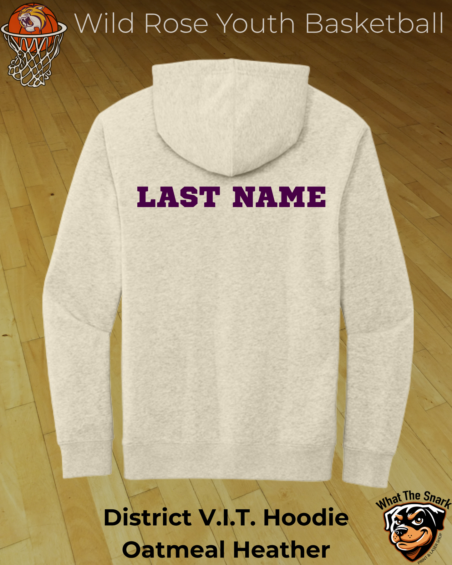 Wildcat Basketball Wordburst Hoodie