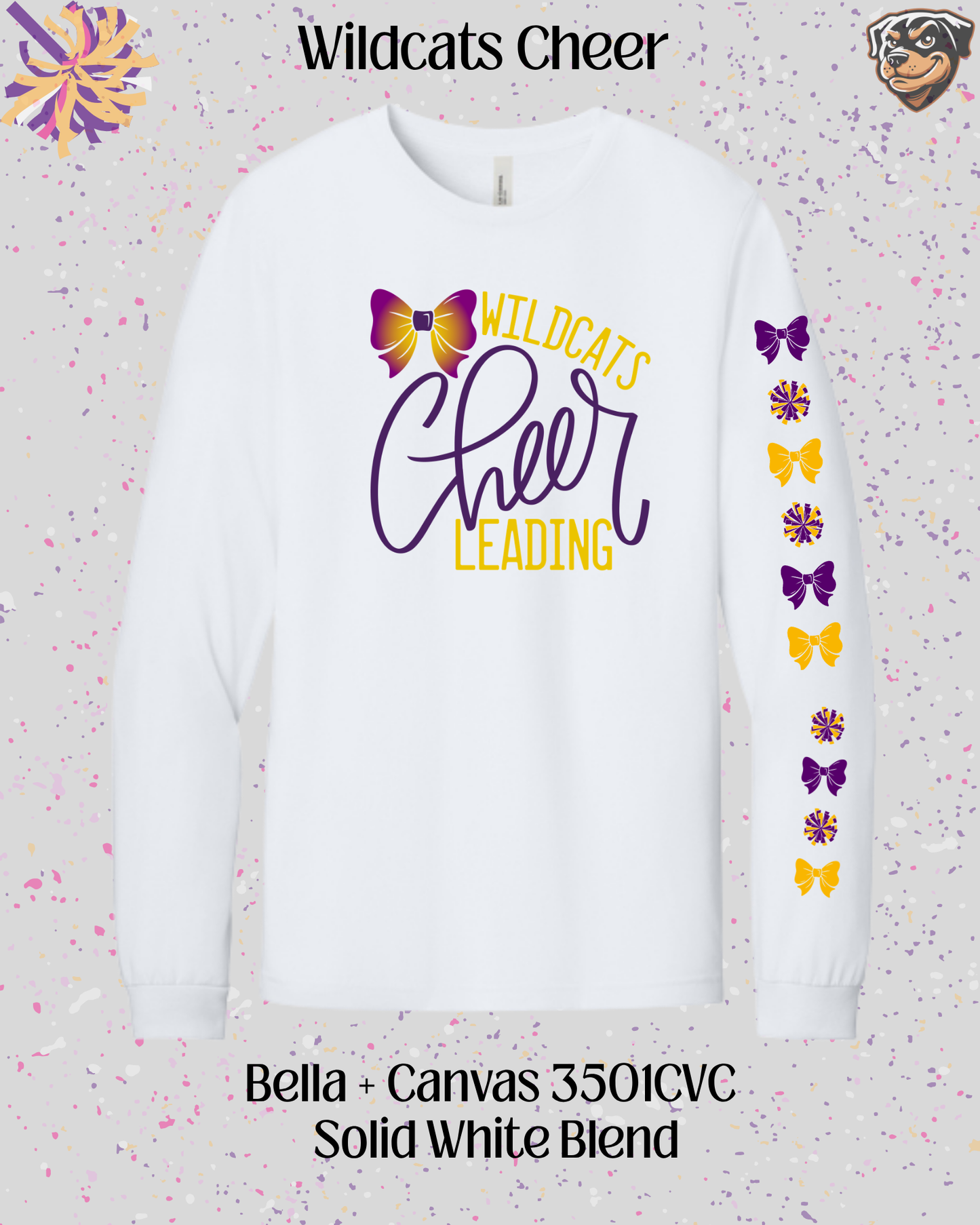 Wildcats Cheerleading Adult Long Sleeve