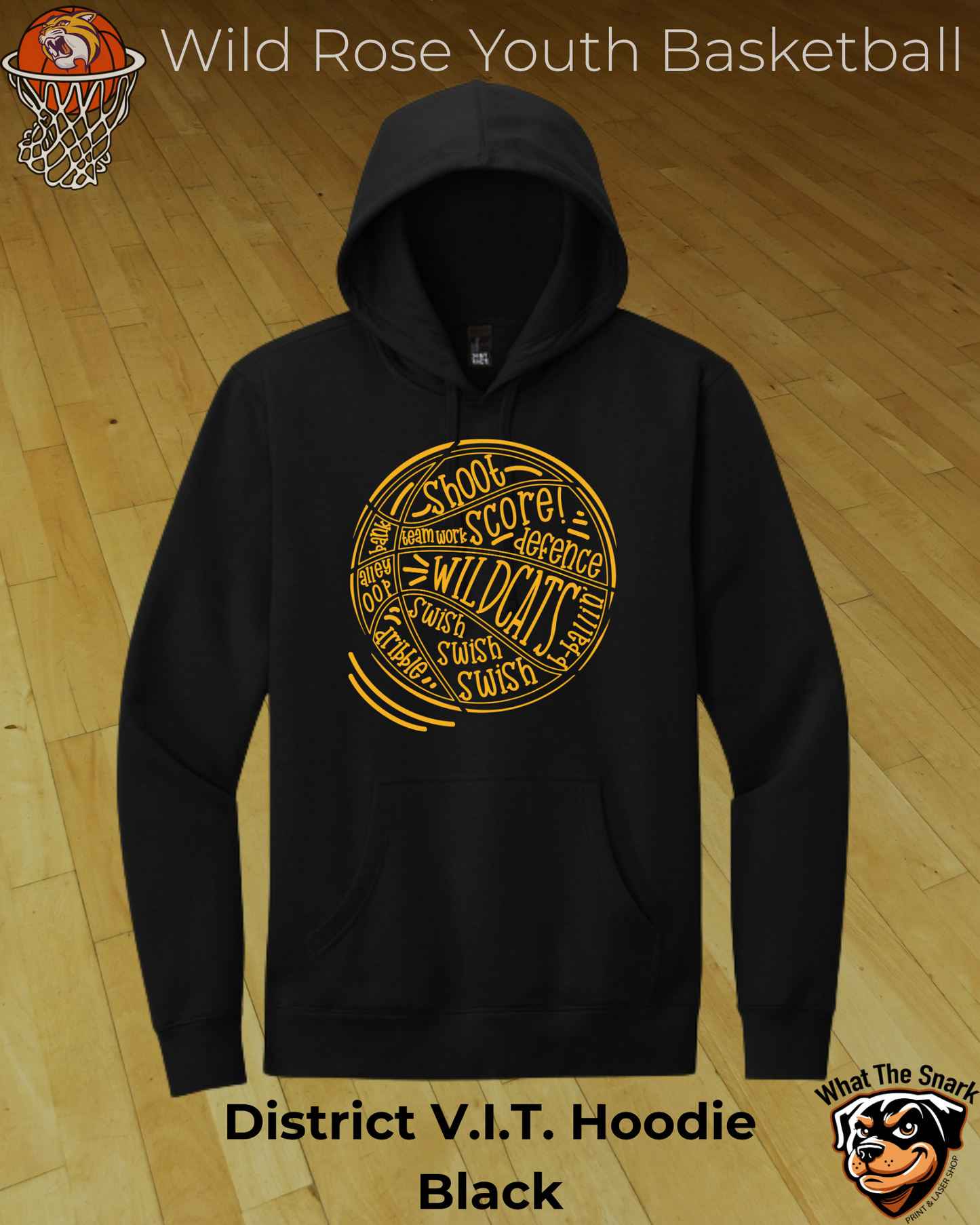 Wildcat Basketball Wordburst Hoodie