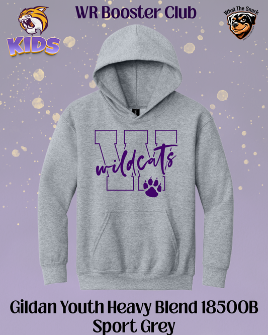 Wildcats Varsity W & Paw Print Youth Hoodie