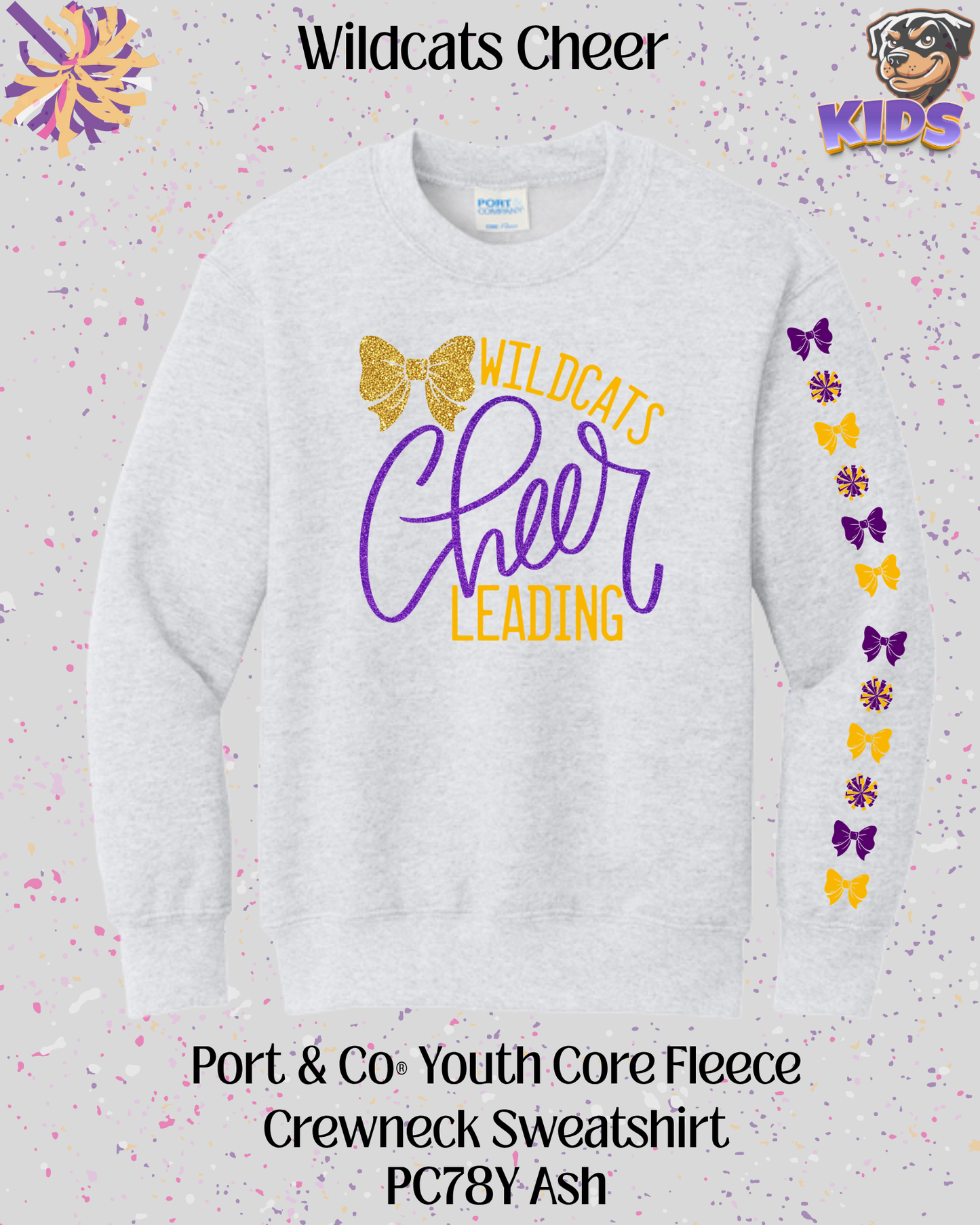 Wildcats Cheerleading Youth Crew Neck