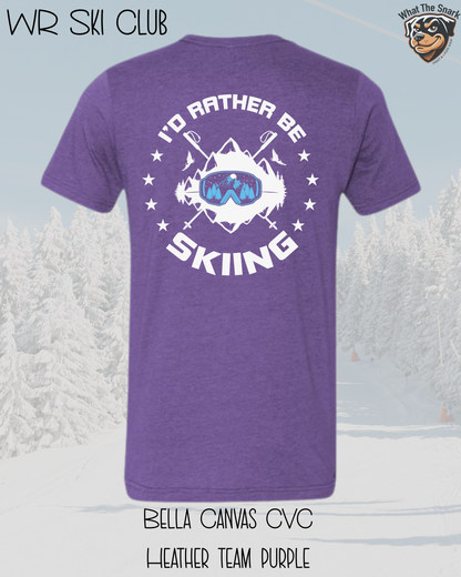 WR Ski Club Adult I'd Rather Be Skiing Tee