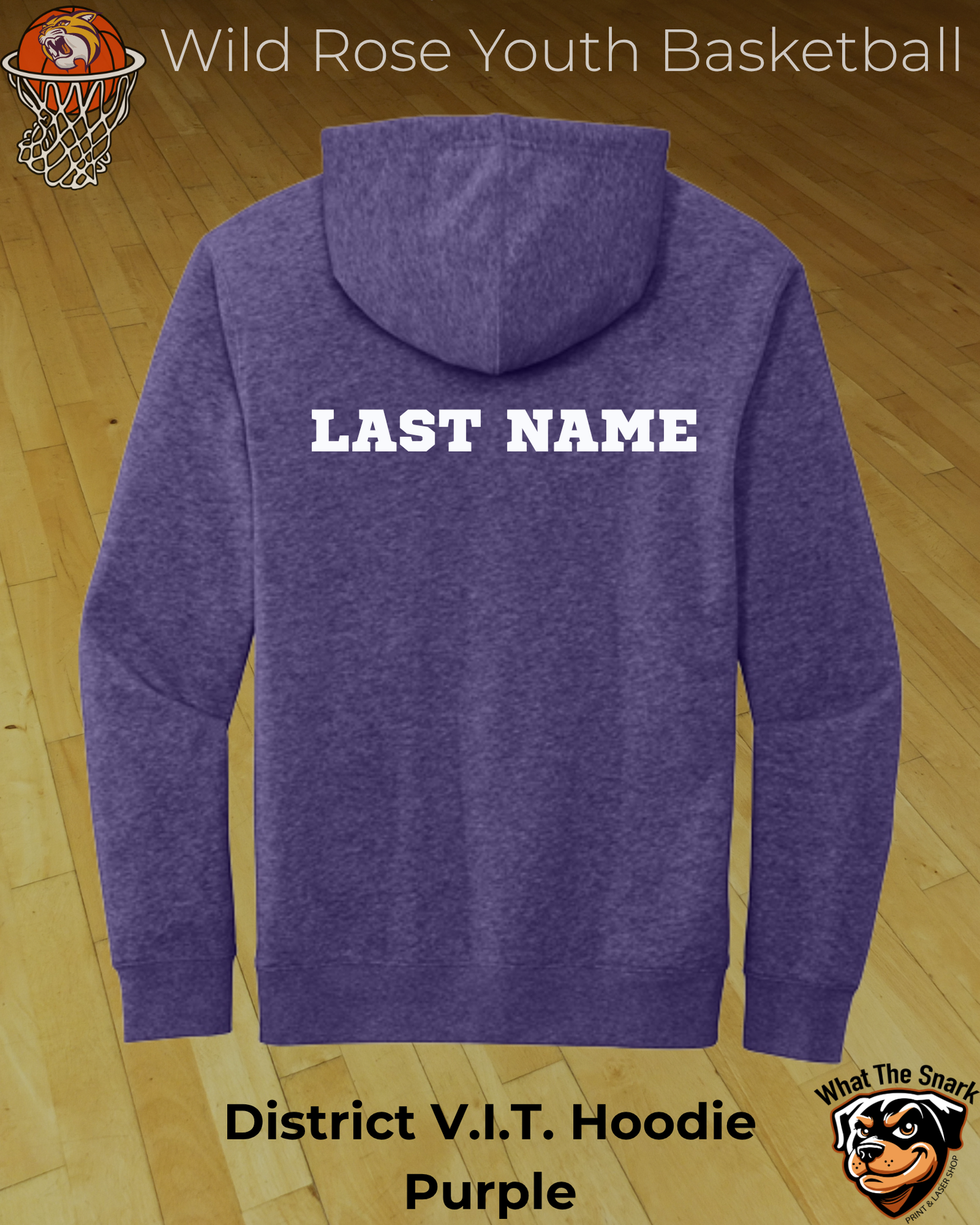 Wildcat Basketball Wordburst Hoodie