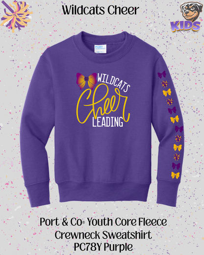 Wildcats Cheerleading Youth Crew Neck