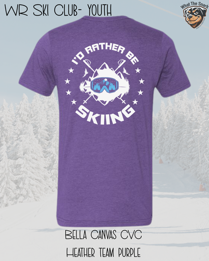 WR Ski Club Youth Rather Be Skiing Tee