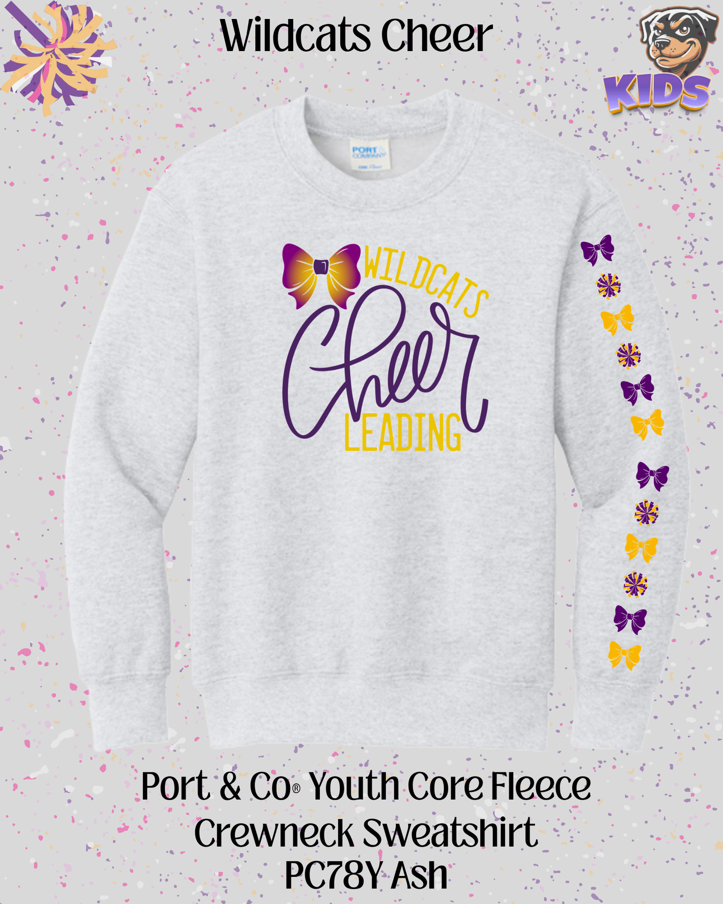 Wildcats Cheerleading Youth Crew Neck
