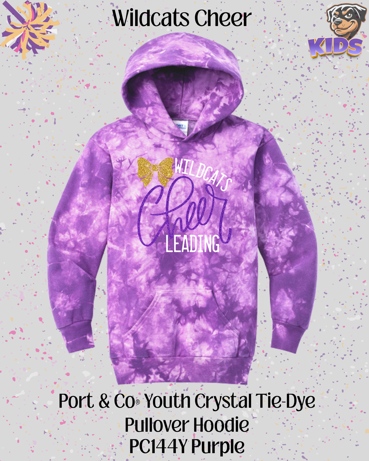 Wildcats Cheerleading Youth Hoodie