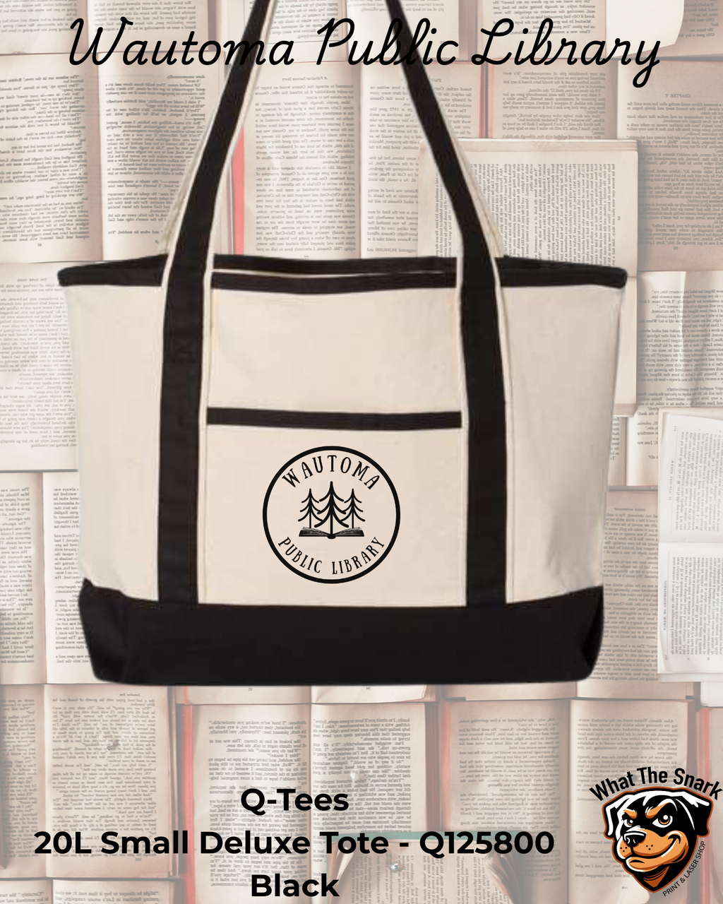 Wautoma Public Library Logo Small Tote Bag