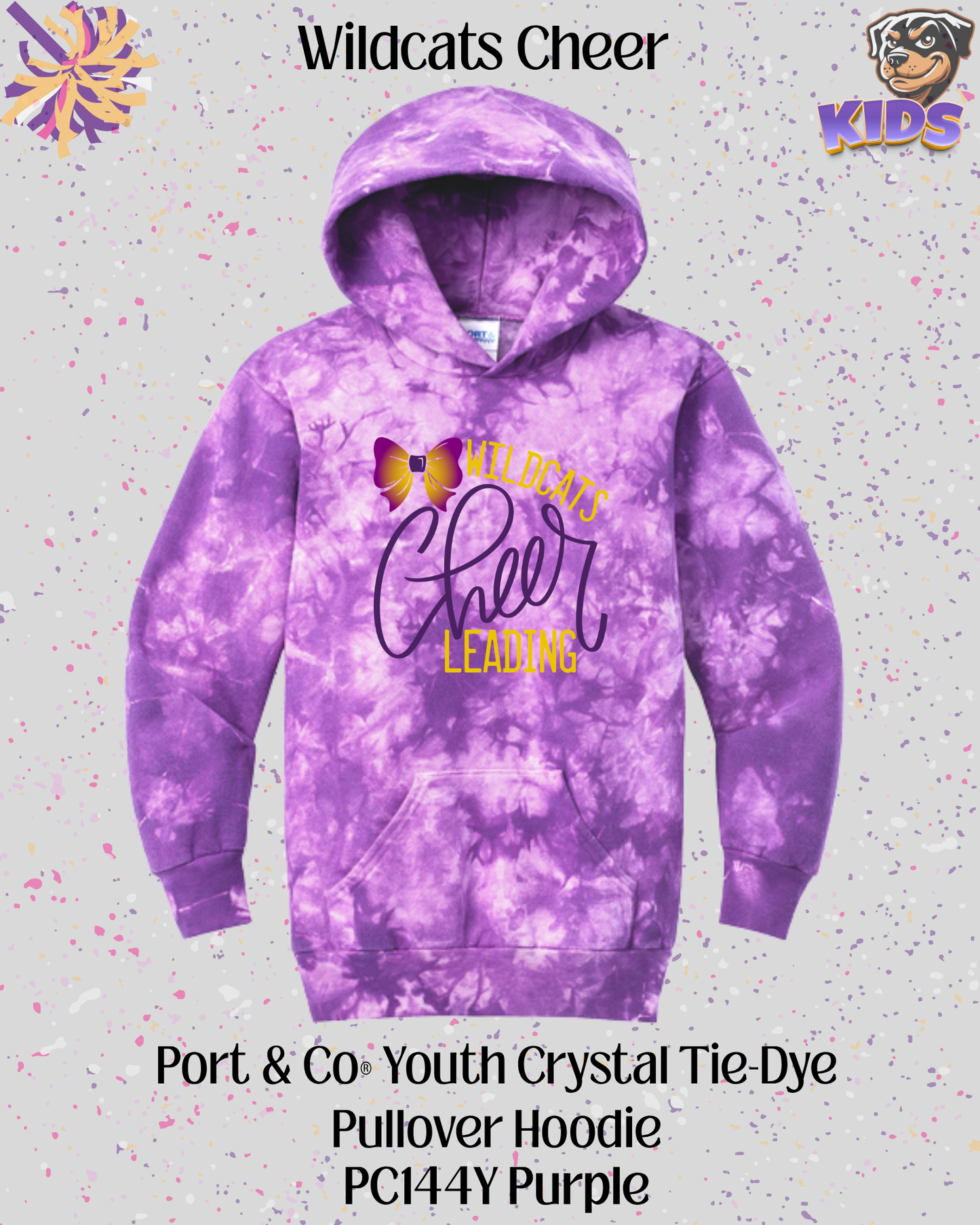 Wildcats Cheerleading Youth Hoodie