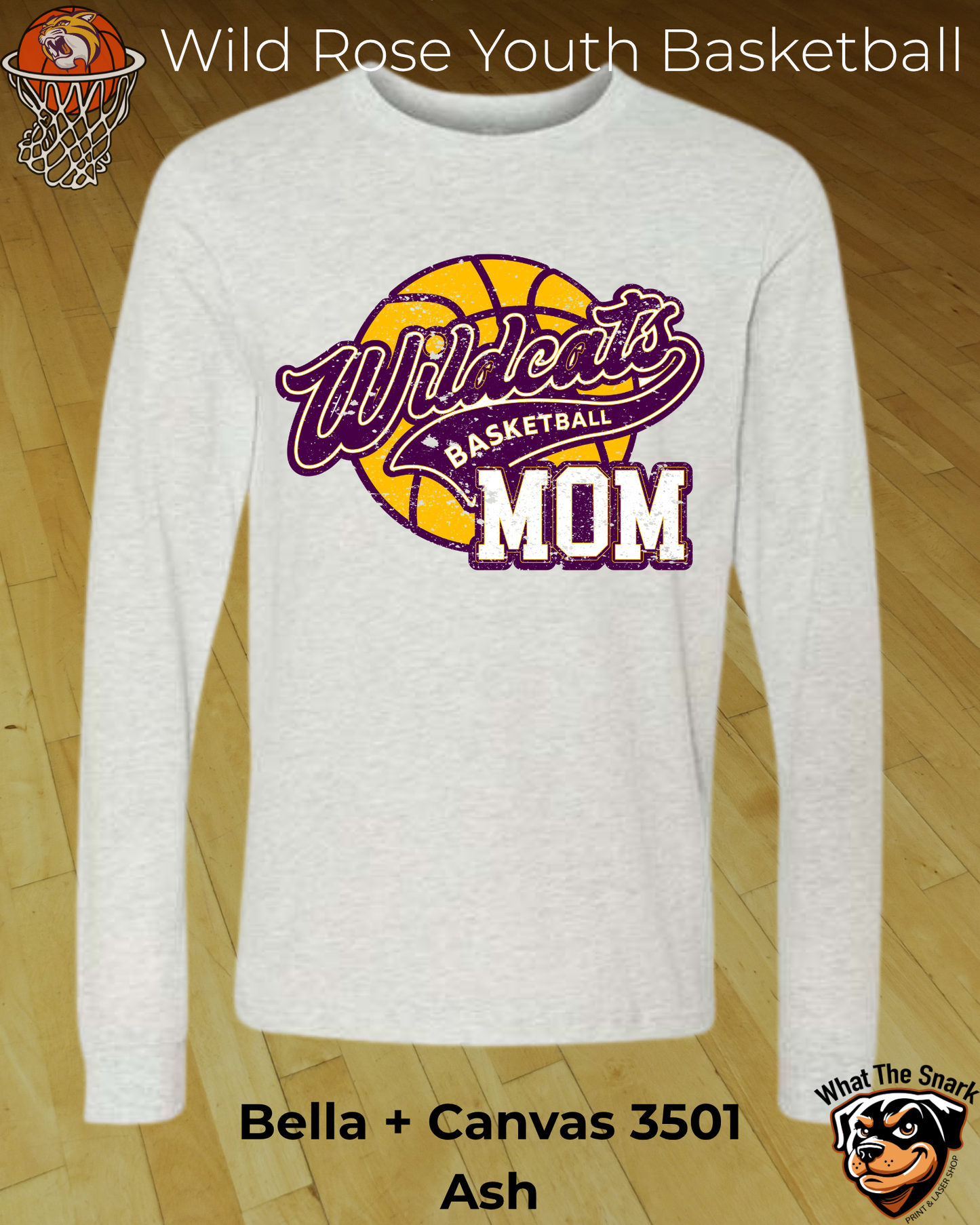 Wildcat Youth Basketball Mom Long Sleeve