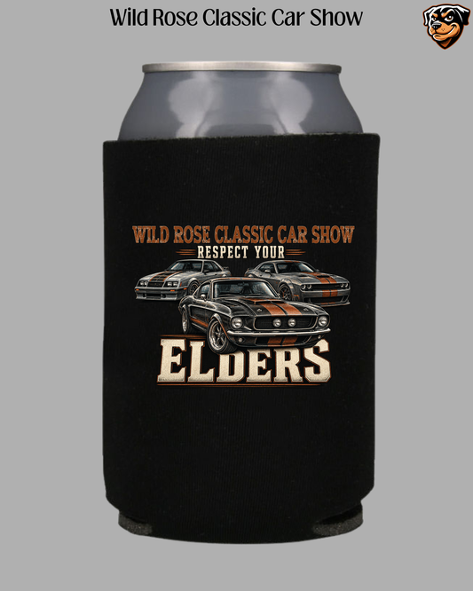WR Classic Car Show Respect Your Elders Koozie