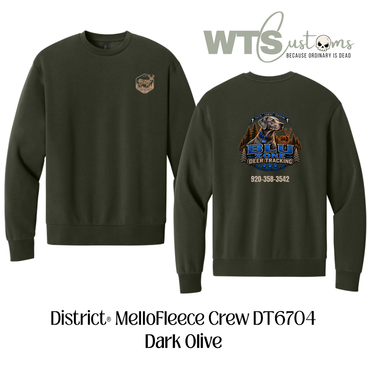 Blu Zone MelloFleece Crew Neck Sweatshirt