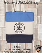 Wautoma Public Library Logo Tri Color Tote Bag