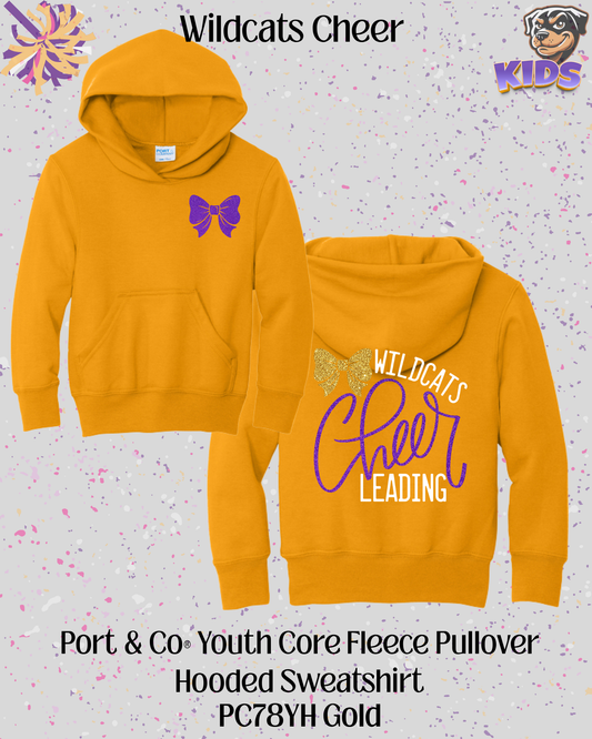 Wildcats Cheerleading Youth Hoodie