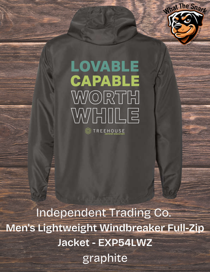 Treehouse Loveable Capable Worthwhile Windbreaker