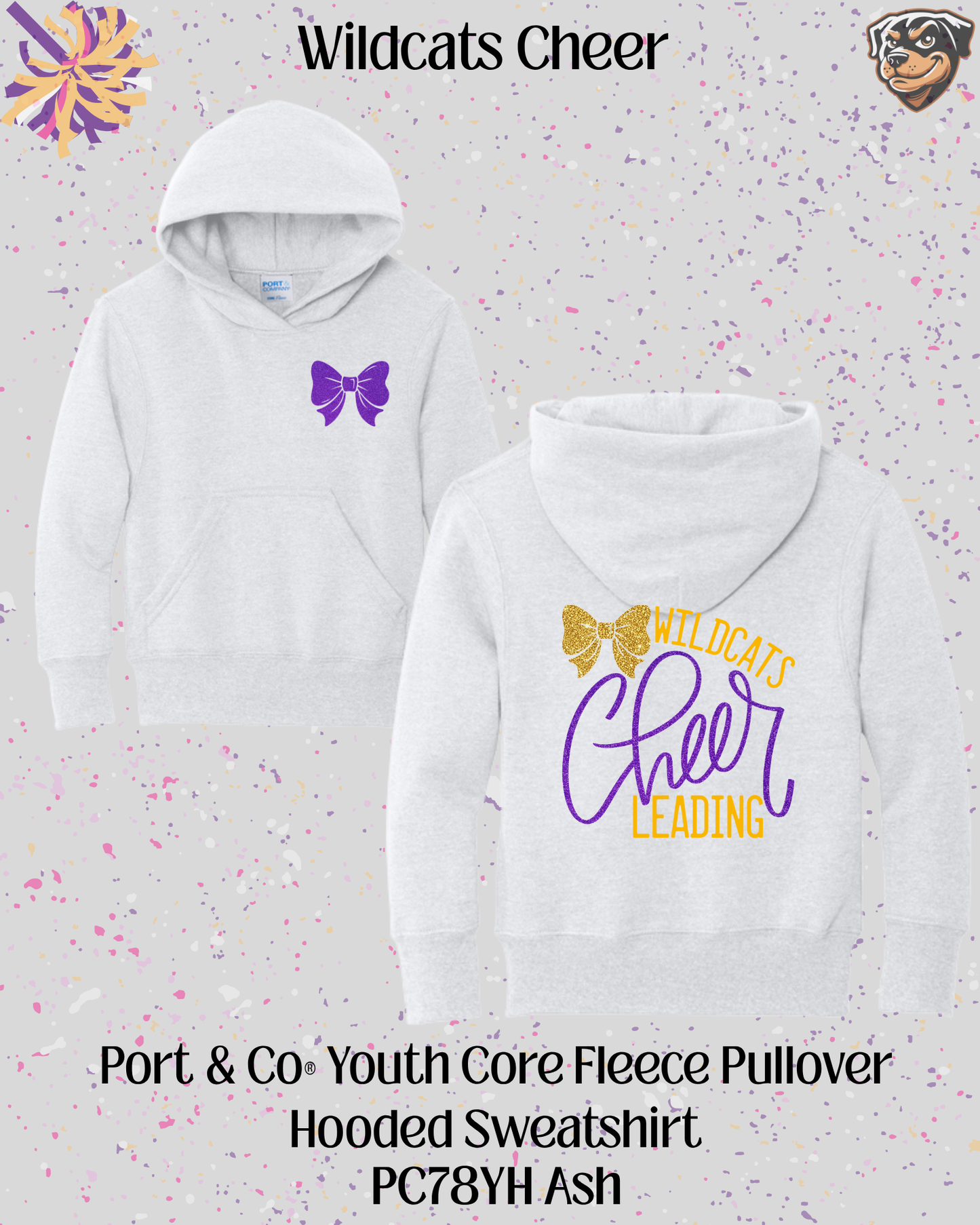 Wildcats Cheerleading Youth Hoodie