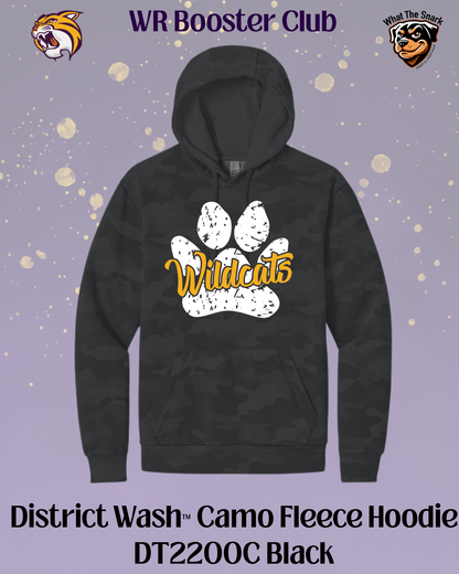 Wildcats Distressed Paw Script  Hoodie