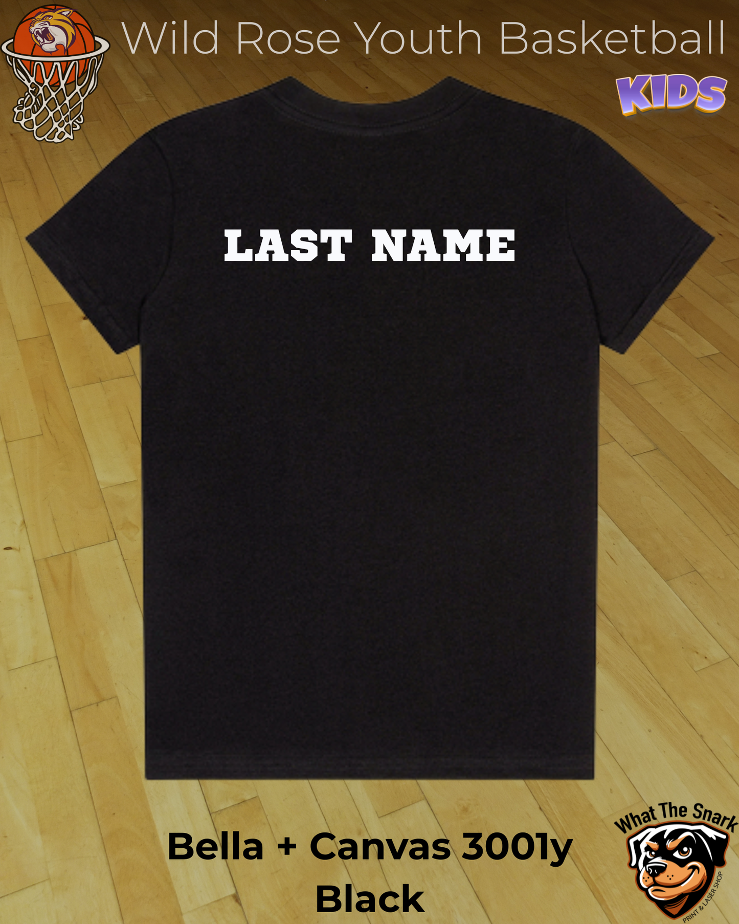 Wildcat Basketball Wordburst Youth Tee