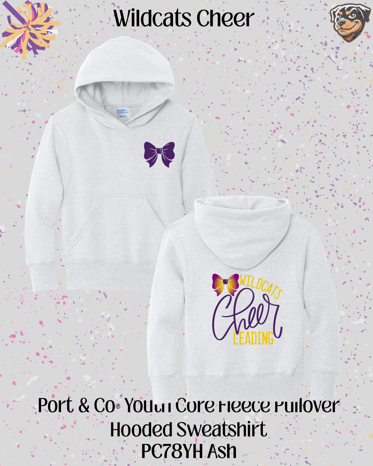 Wildcats Cheerleading Youth Hoodie