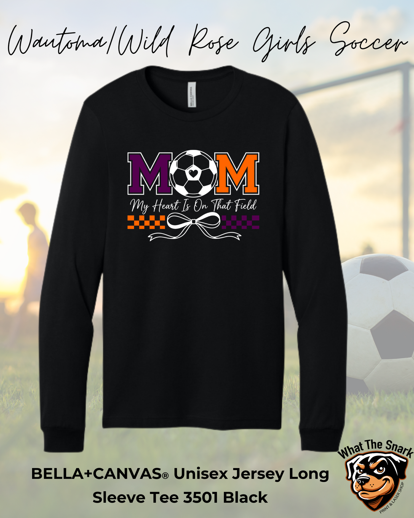 WWR Girls Soccer Mom Heart Long Sleeve