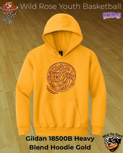 Wildcat Basketball Wordburst Youth Hoodie