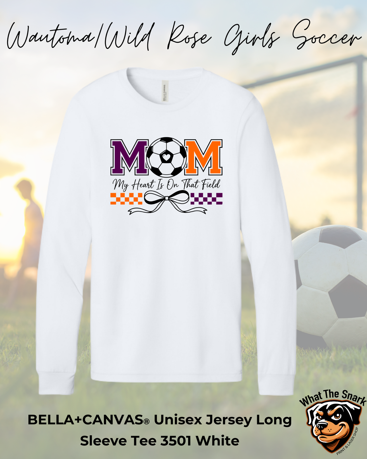 WWR Girls Soccer Mom Heart Long Sleeve
