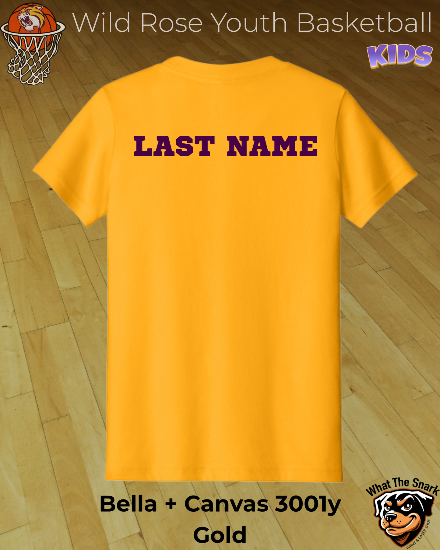 Wildcat Basketball Wordburst Youth Tee