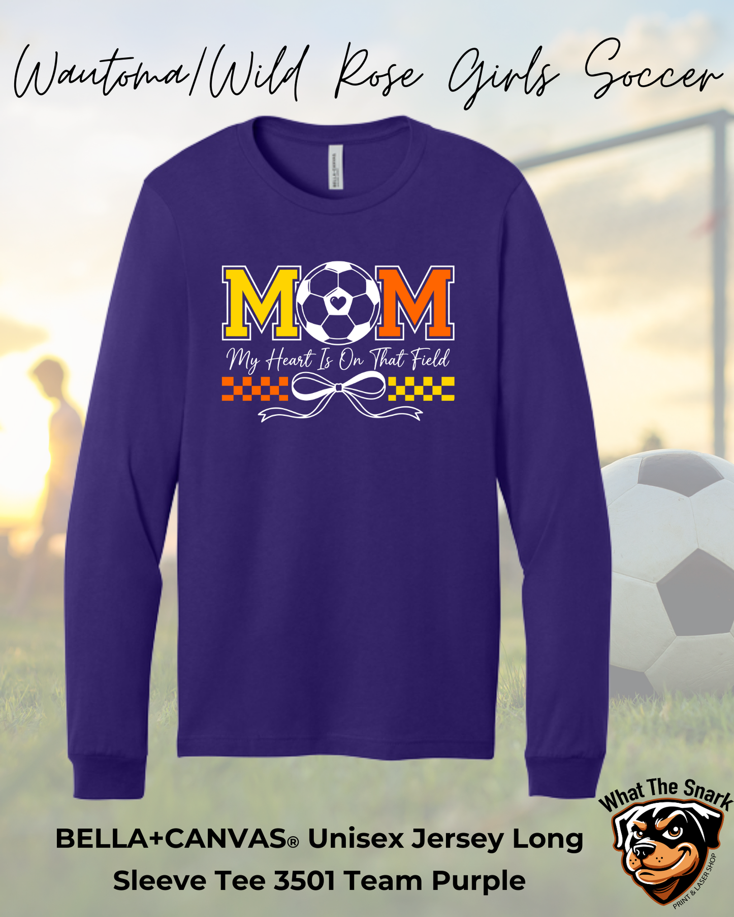 WWR Girls Soccer Mom Heart Long Sleeve