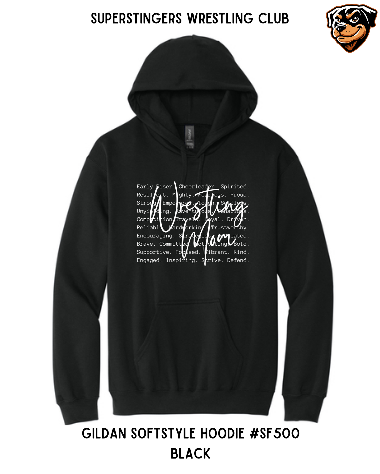 Super Stingers Wrestling Mom Core Values Hoodies
