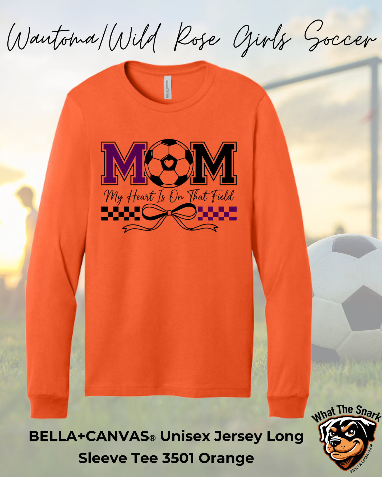 WWR Girls Soccer Mom Heart Long Sleeve