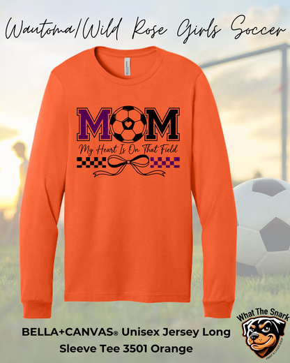WWR Girls Soccer Mom Heart Long Sleeve