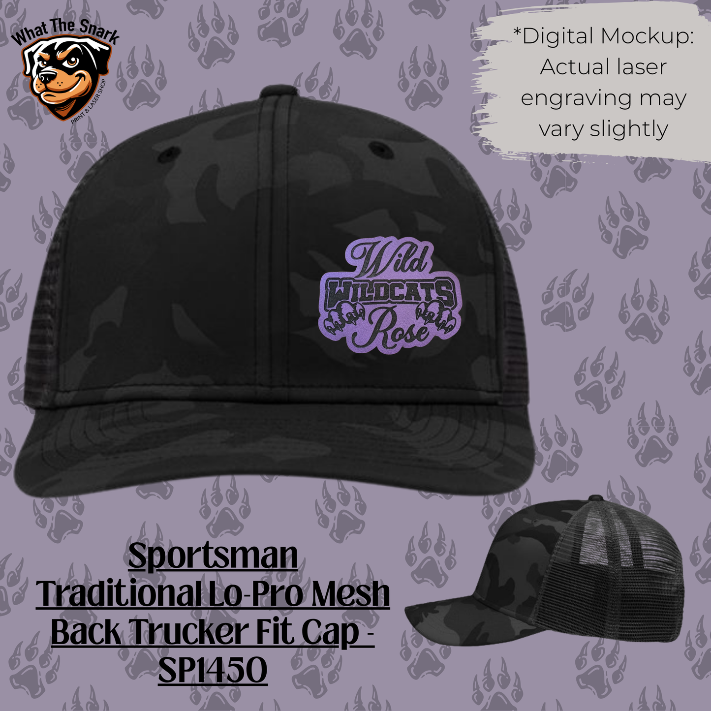 Wild Rose Wildcats Stacked Trucker Cap