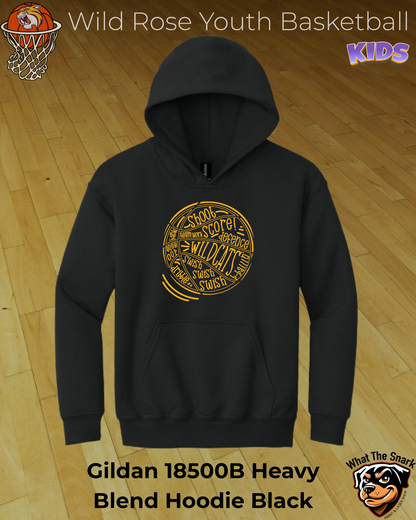 Wildcat Basketball Wordburst Youth Hoodie