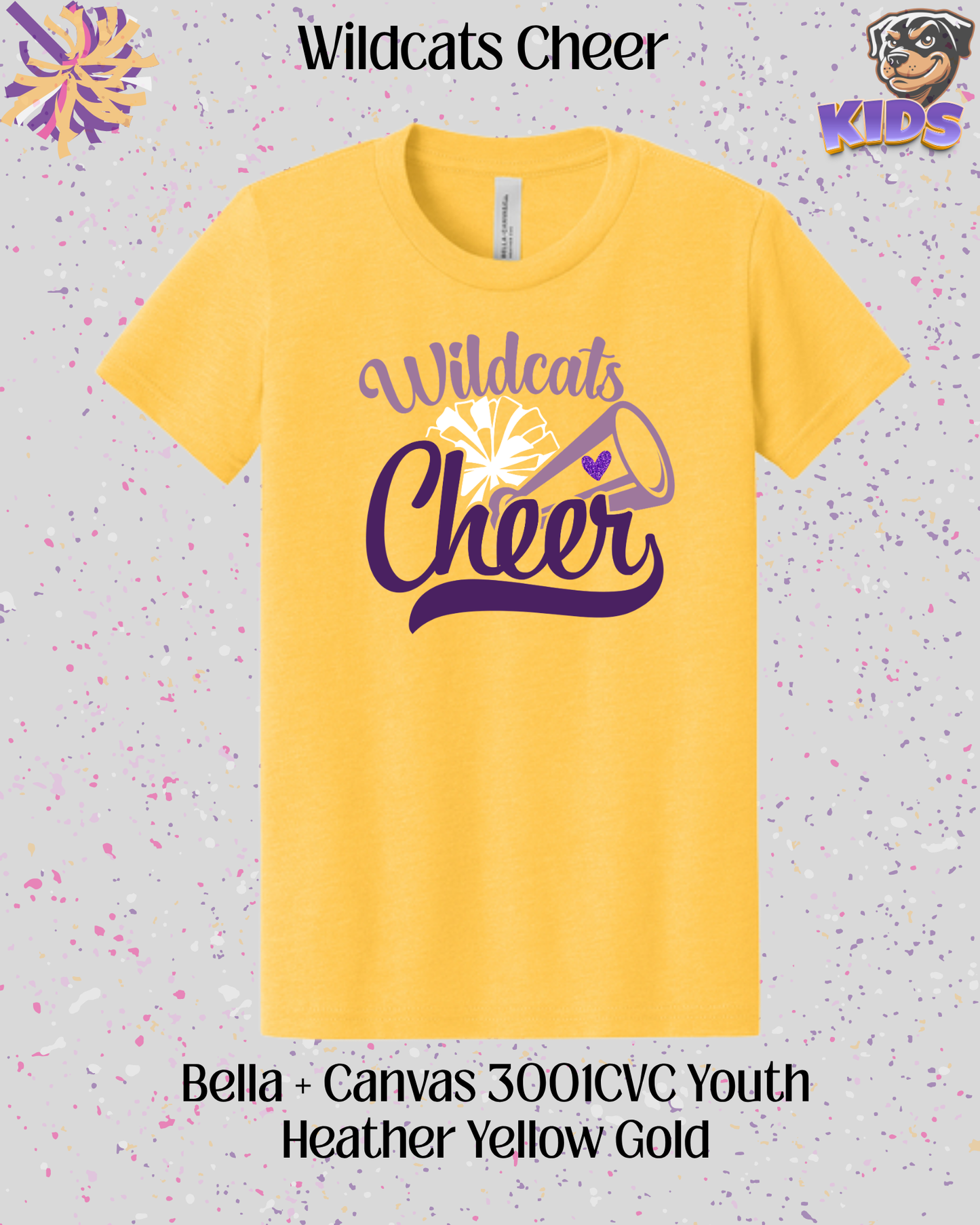 Wildcats Cheer Youth Tee