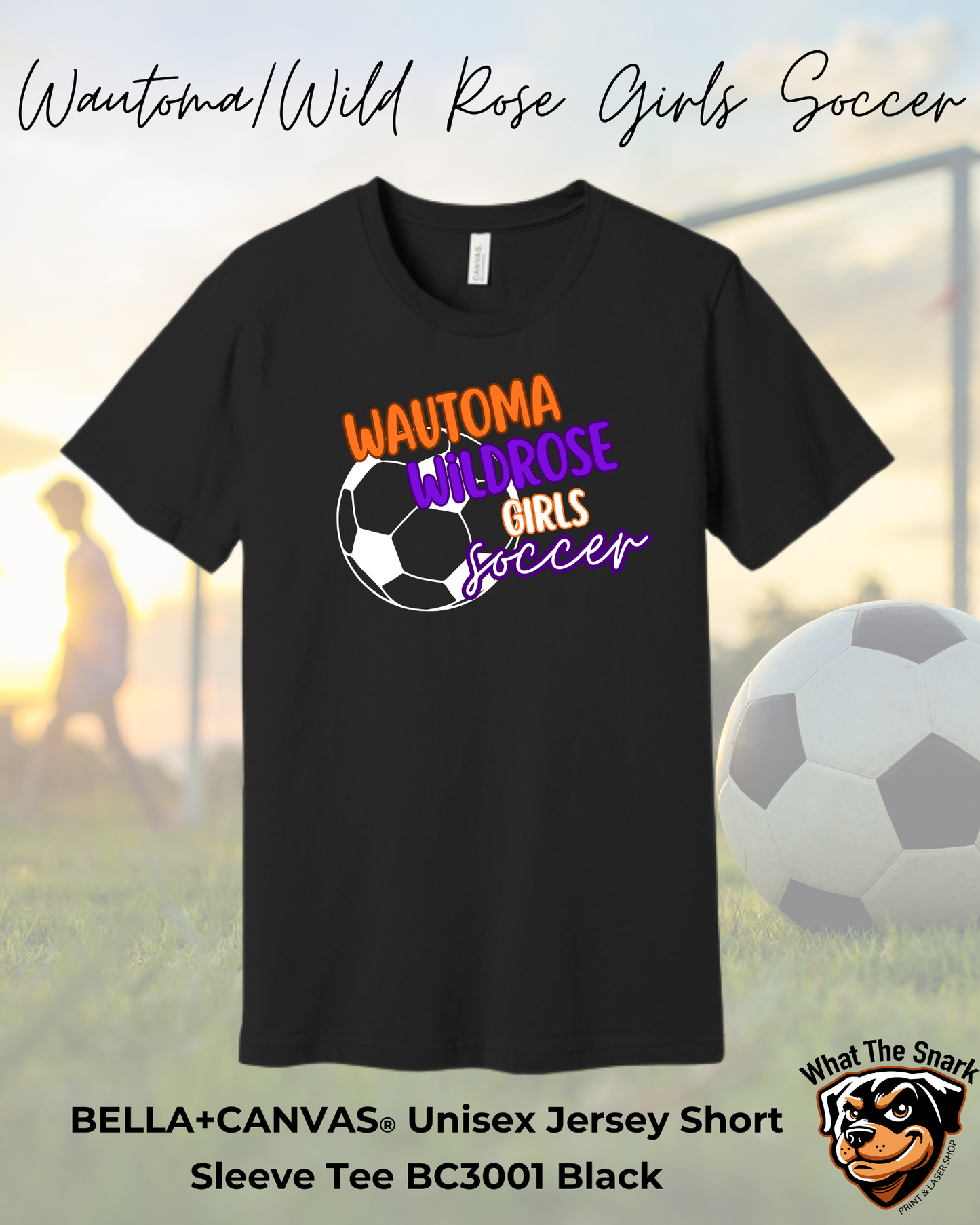 Youth WWR Girls Soccer Logo Bella+Canvas Tshirt
