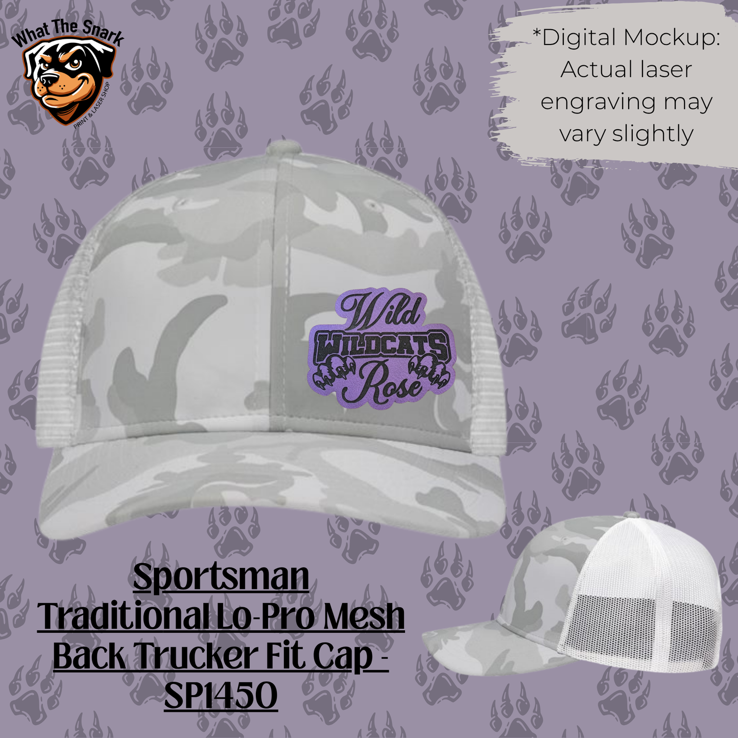 Wild Rose Wildcats Stacked Trucker Cap