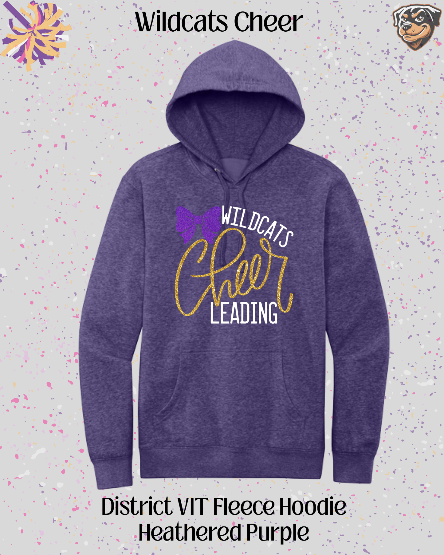 Wildcats Cheerleading Adult Hoodie