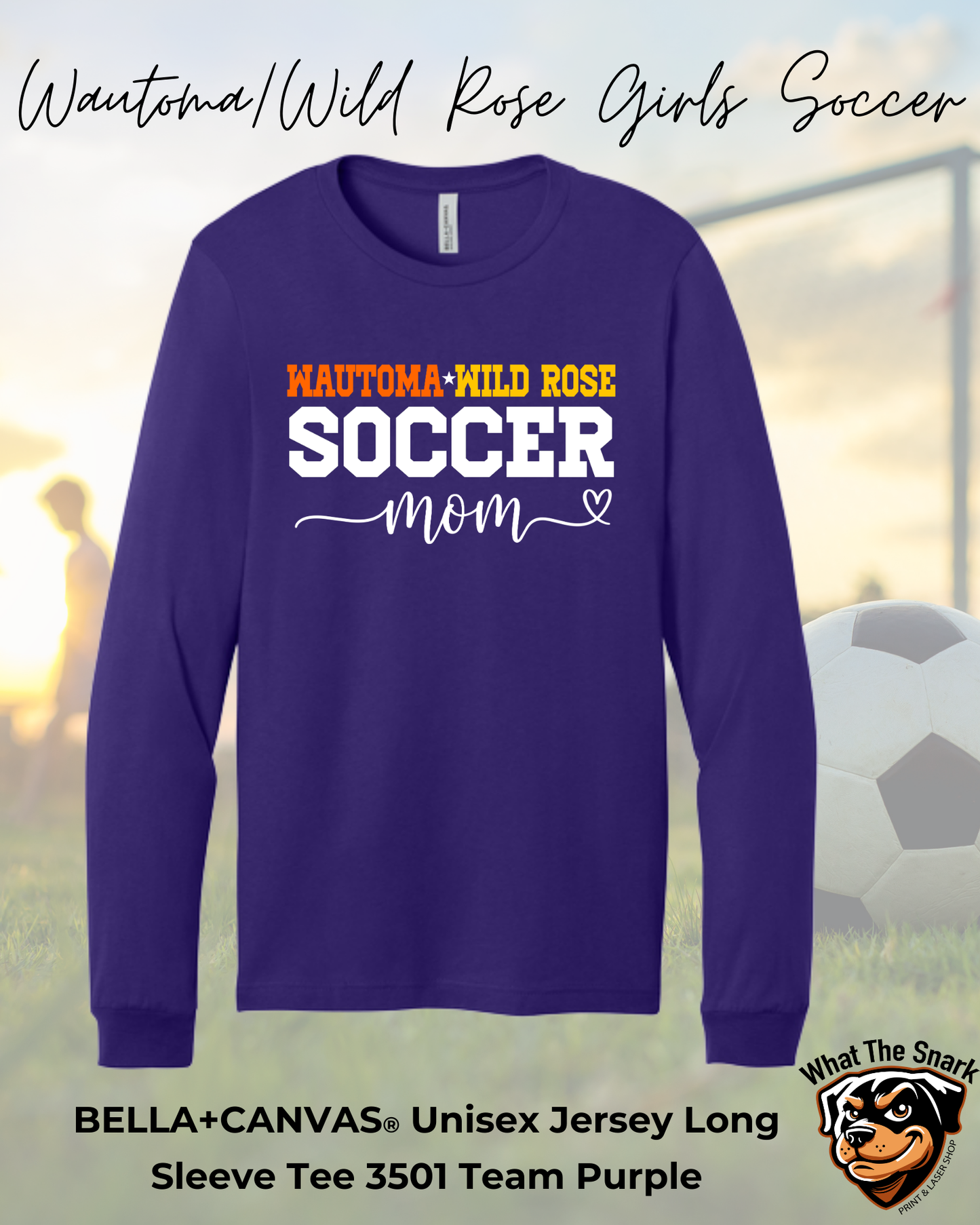 WWR Girls Soccer Mom Script Long Sleeve