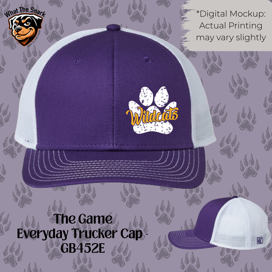 Wildcats Grunge Paw Print Trucker Cap
