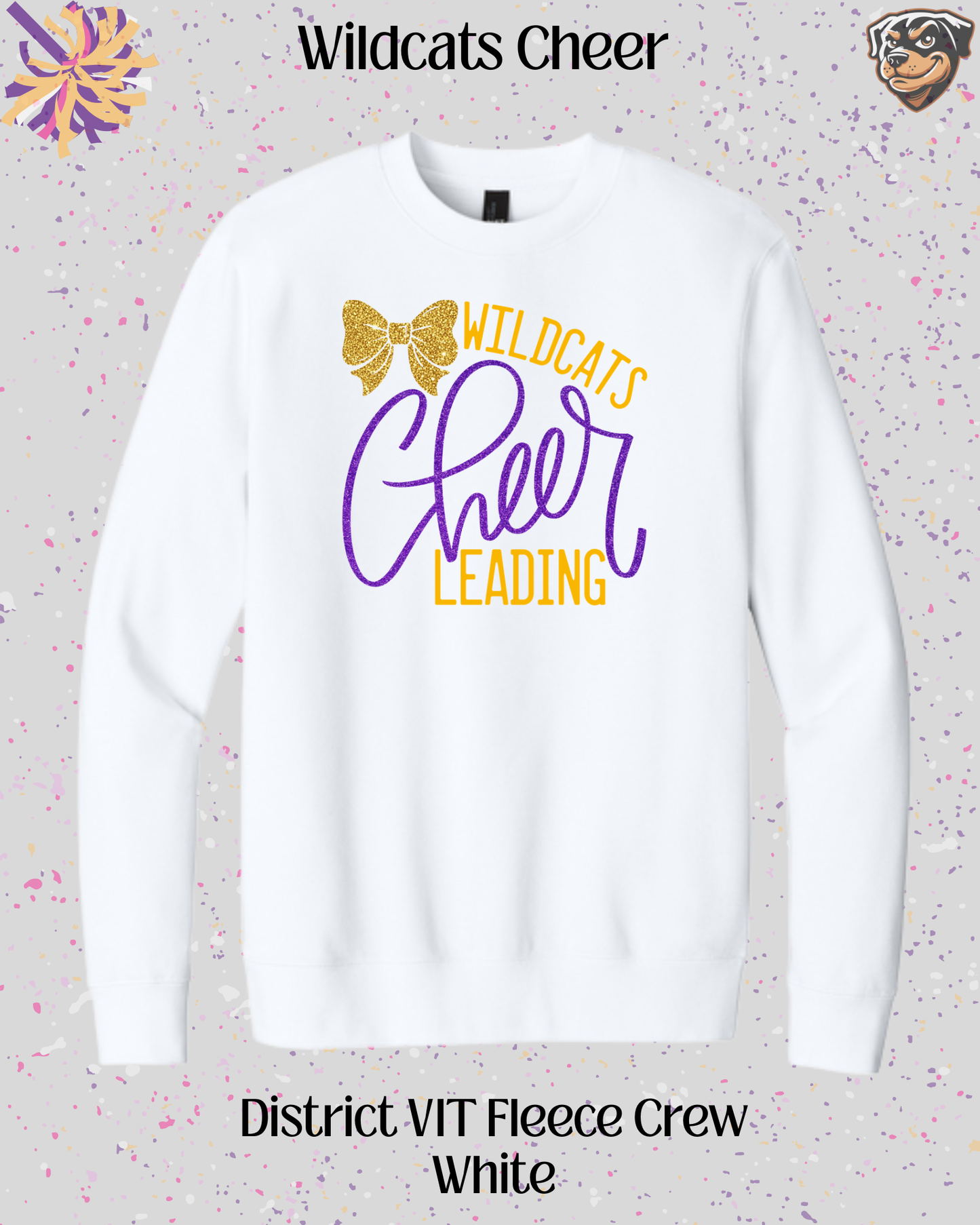 Wildcats Cheerleading Adult Crew Neck