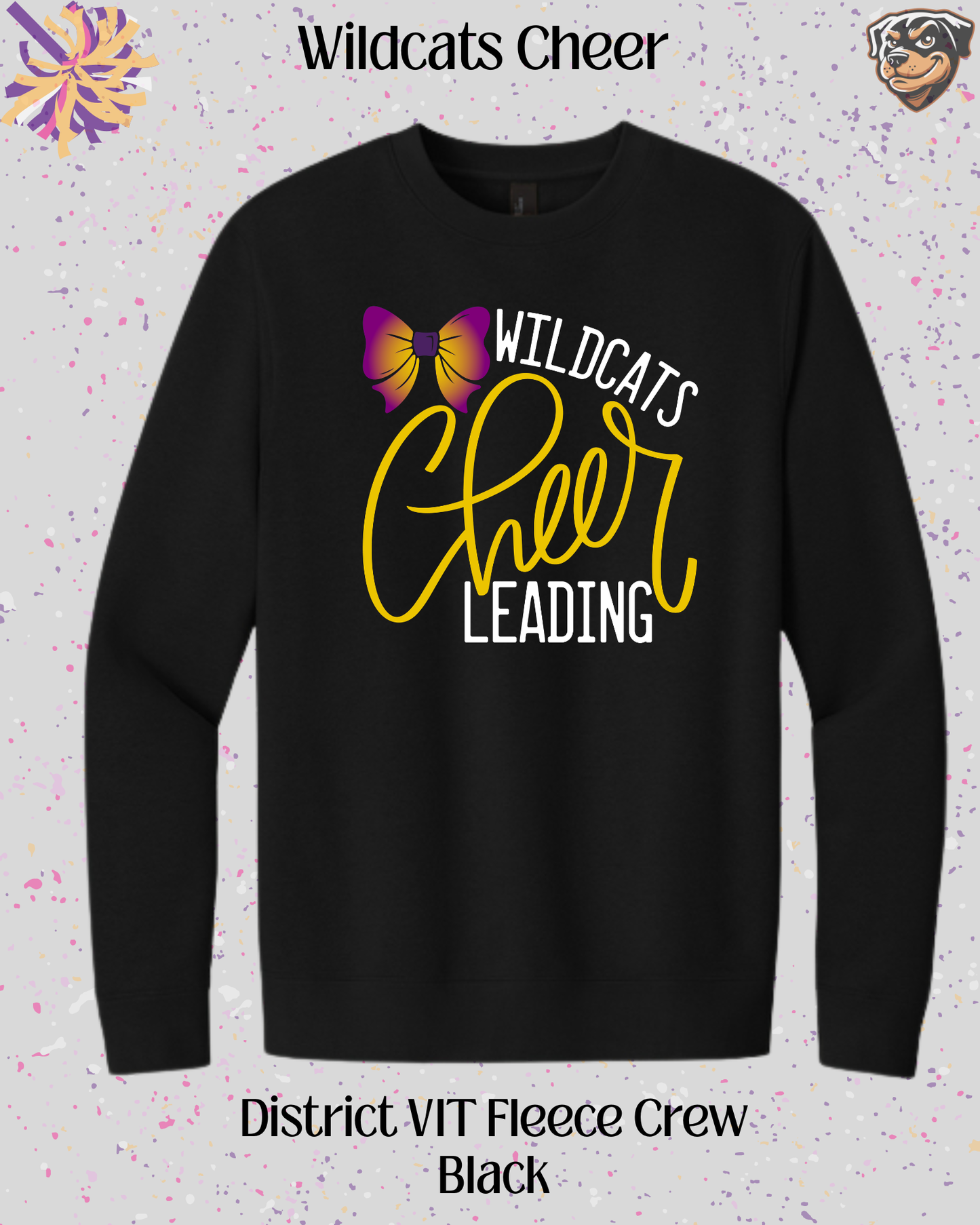 Wildcats Cheerleading Adult Crew Neck
