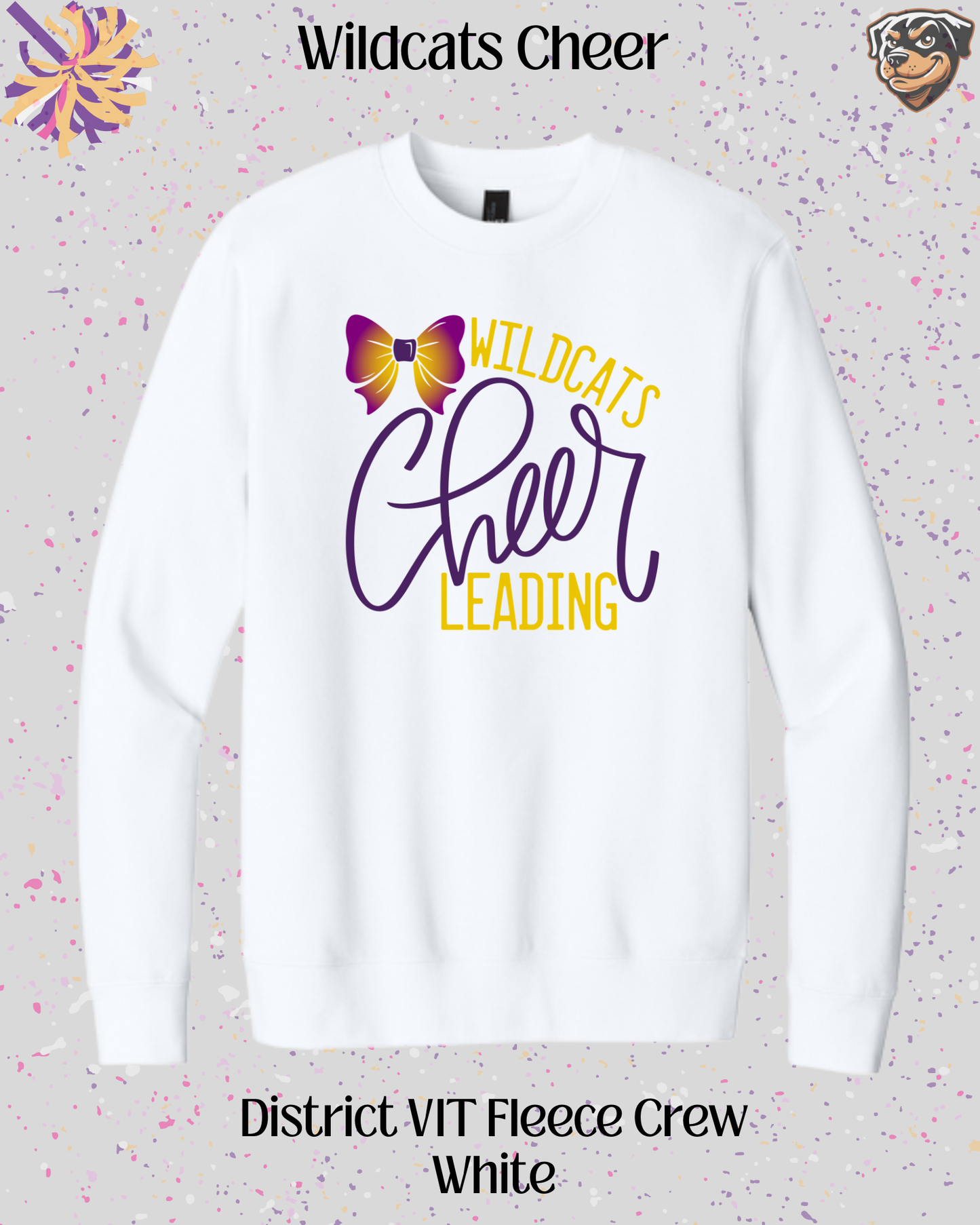 Wildcats Cheerleading Adult Crew Neck